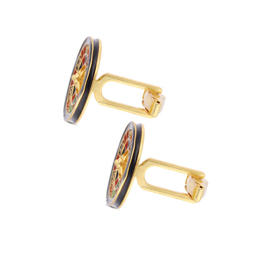 MN in Plain Silver Cufflinks