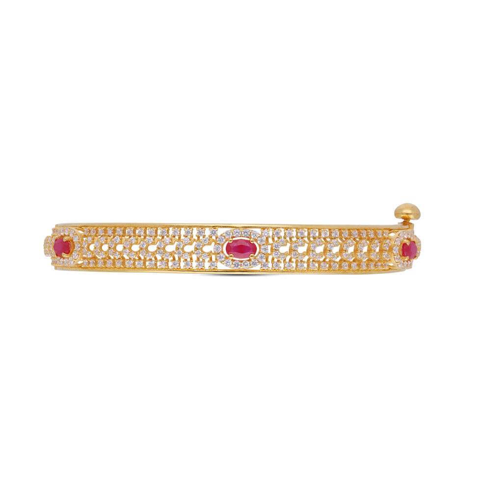 GEMSET BANGLE PAIR IN CASTING DESIGN