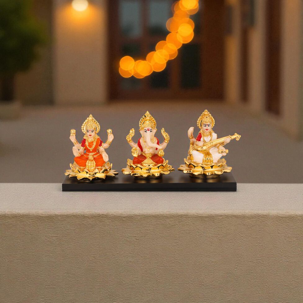 AR-PWT-02SB PEARL LAXMI GANESHA SARASWAT