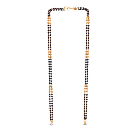 BLACK BEAD CHAIN TIED DOUBLE WIRE WORK