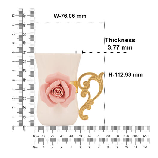 GI1114-CERAMIC GLASSES WITH GOLD S/4
