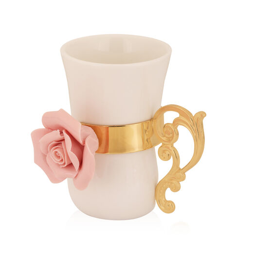 GI1114-CERAMIC GLASSES WITH GOLD S/4