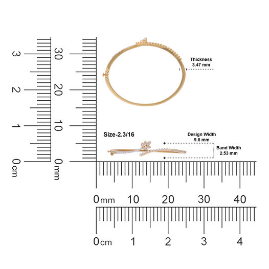 Diamond Bracelet In Stiff Patern