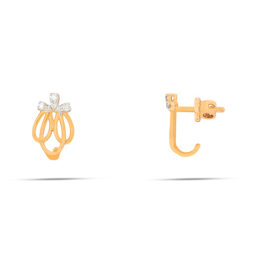 Diamond Earstud Set With Fancy Design
