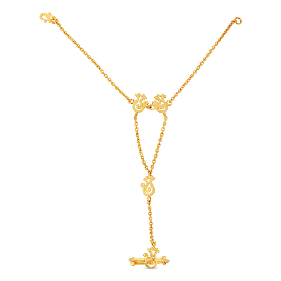 PLAIN GOLD HAND SET/HATHPHOOL DESIGN