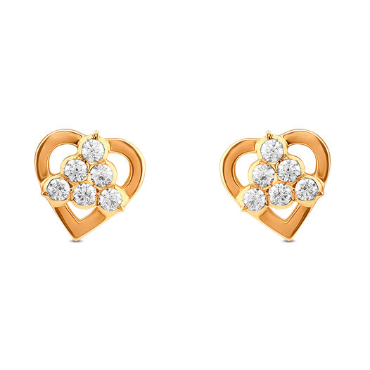 Gemset Ear Stud in Close setting