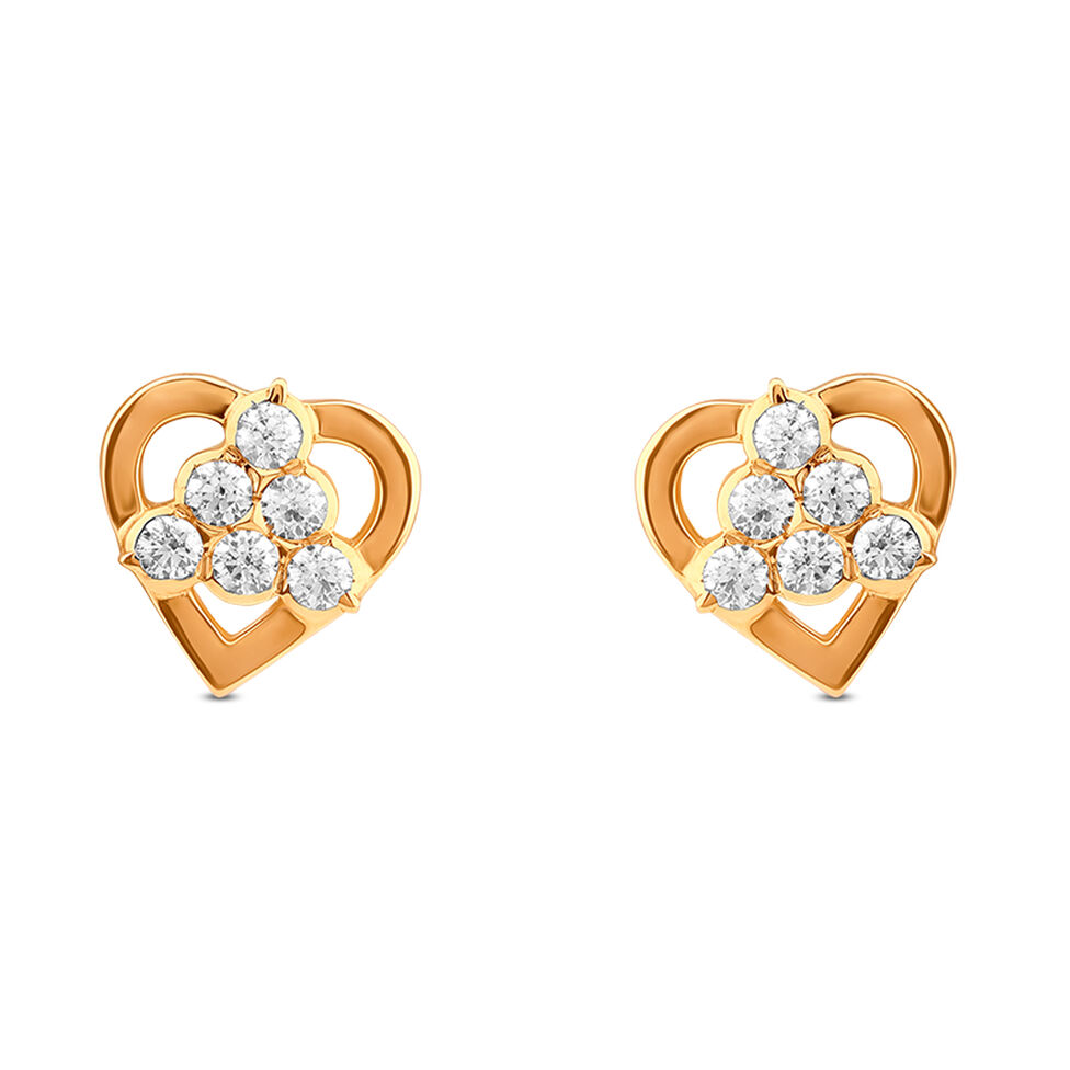 Gemset Ear Stud in Close setting