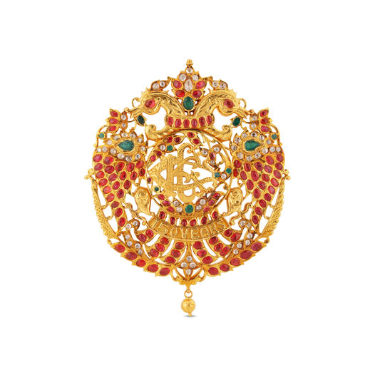 GOLD PENDANT IN KUNDALAVELAI DESIGN
