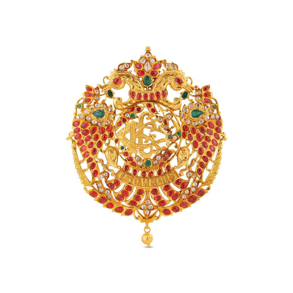 GOLD PENDANT IN KUNDALAVELAI DESIGN