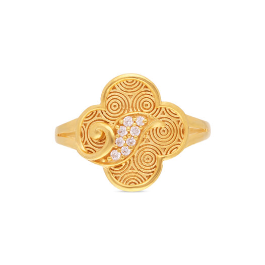 GEMSET GOLD LADIES RING IN CASTING