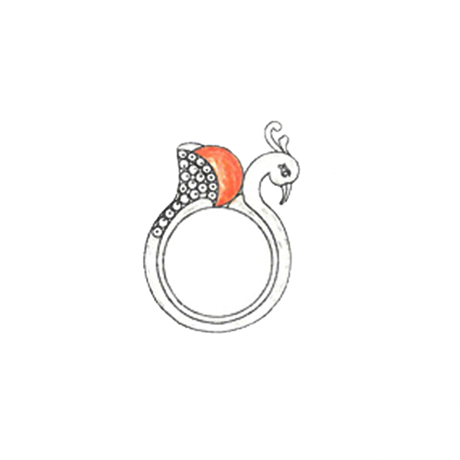 Diamond Ring Set With Gemstone